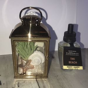Bath  and Body Works Lantern Night Light Wallflower & Tiki Beach Refill